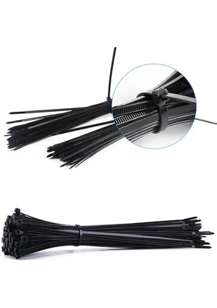 Adet Kablo Bağı Seti, Amerikan Kelepçesi, Cırt Elektrik Kablo Bağı, Dayanıklı ve Çok Yönlü Kullanım Için Ideal, Organizasyon ve Düzenleme (Siyah, 2,5X200MM) fiyatları