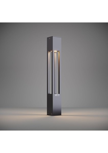 Alüminyum Bahçe Aydınlatma Bollardı, Modern Yürüyüş Yolu ve Çim Aydınlatması, Antrasit Renk, 75 Cm, 3000K Sıcak Beyaz LED Dış Mekan Lambası fiyatları