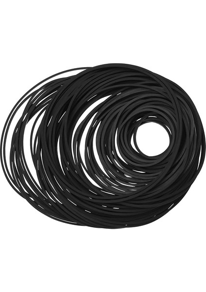 Easiyl 240 Adet 1mm Kaydedici Kauçuk Kemerler Çapı 26-120MM Katlanmış Uzunluk 35-190MM Mix Kaset Bant Makinesi Kemer DVD CD Ld Vcr Tekrarlayıcı Sürücüler Siyah