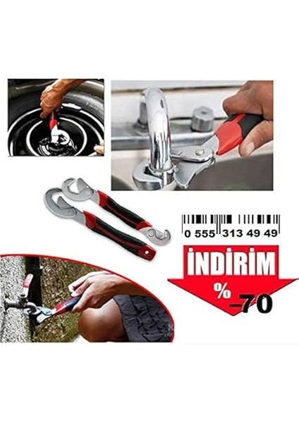 Nano Grip 2 Li Anahtar Seti Marifetli Akıllı Anahtar Ingiliz Boru Vida Anahtarı Güçlü Kaydırmaz Çene fiyatları