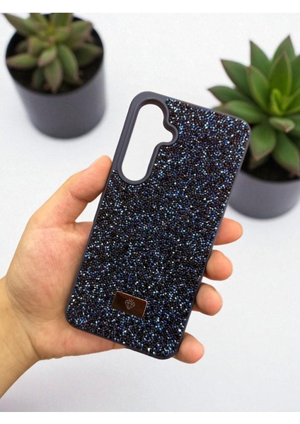 Samsung S24 Fe Uyumlu – Lacivert Taşlı Işıltılı Yumuşak Silikon Kılıf, Darbeye Karşı Dayanıklı Kapak fiyatları