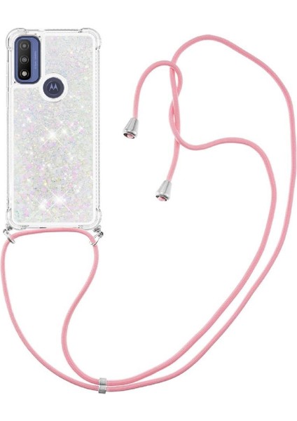 Motorola Moto G Power 2022 Glitter Ayarlanabilir Kordon Lens Için Kılıf (Yurt Dışından)