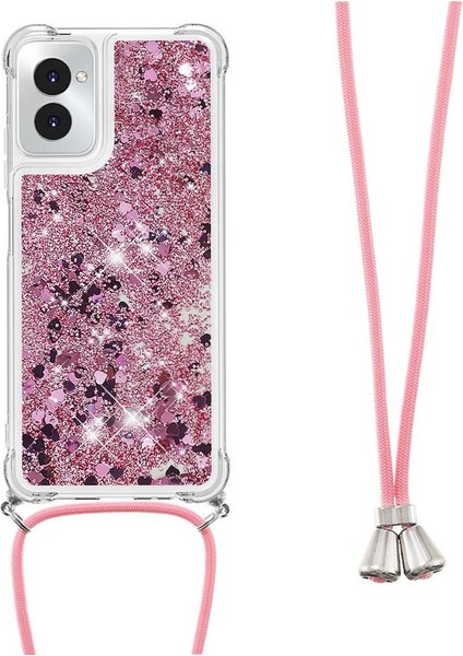 Motorola Moto G Power 5g 2024 Ayarlanabilir Kordon Glitter Lens Için Kılıf (Yurt Dışından)