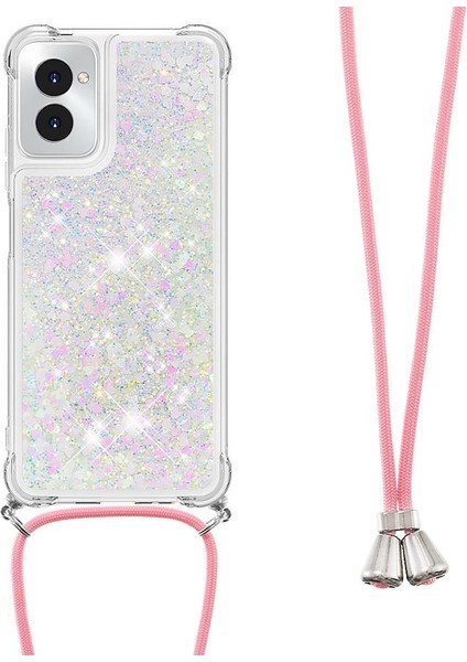 Motorola Moto G Power 5g 2024 Ayarlanabilir Kordon Glitter Lens Için Kılıf (Yurt Dışından)