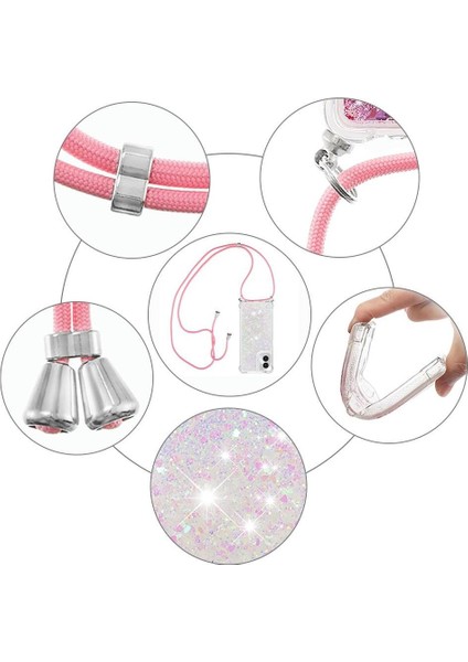 Motorola Moto G Power 5g 2024 Ayarlanabilir Kordon Glitter Lens Için Kılıf (Yurt Dışından) modelleri