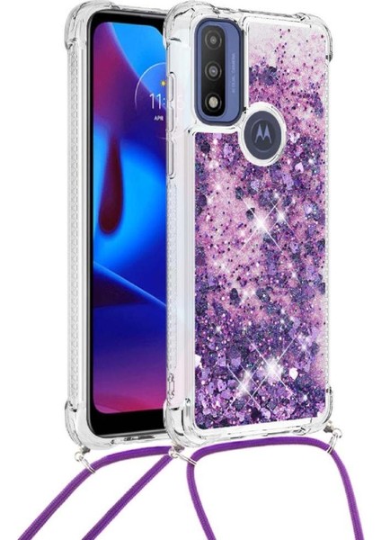 Motorola Moto G Power 2022 Glitter Ayarlanabilir Kordon Lens Için Kılıf (Yurt Dışından)
