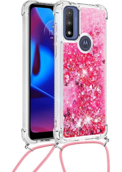 Motorola Moto G Power 2022 Glitter Ayarlanabilir Kordon Lens Için Kılıf (Yurt Dışından)