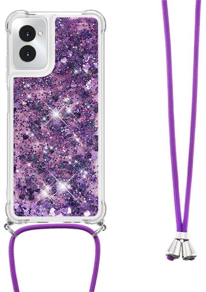 Motorola Moto G Power 5g 2024 Ayarlanabilir Kordon Glitter Lens Için Kılıf (Yurt Dışından)