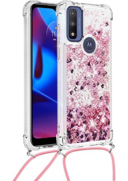 Motorola Moto G Power 2022 Glitter Ayarlanabilir Kordon Lens Için Kılıf (Yurt Dışından)