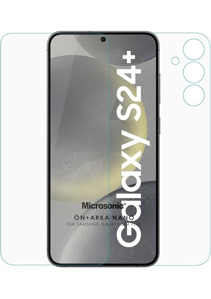 Samsung Galaxy S24 Plus Ön + Arka Nano Cam Ekran Koruyucu [galaxy S24 Plus ile Uyumlu Ekran Koruyucu - Şeffaf]