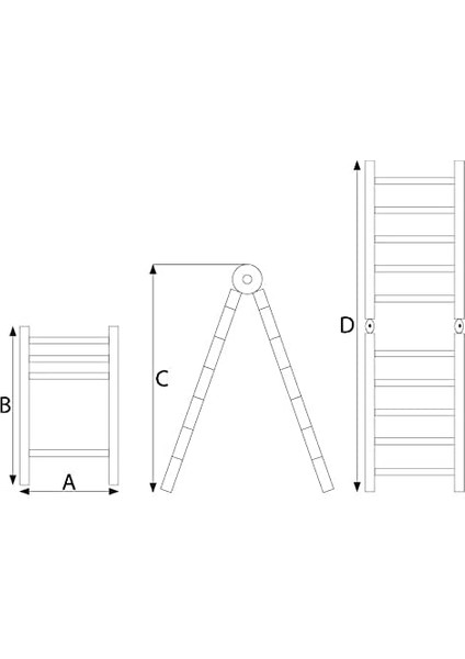 Alüminyum Çift Yönlü Teleskopik Merdiven (Seçenekli) (4,4 Metre - 2x7 Basamak) fırsatları