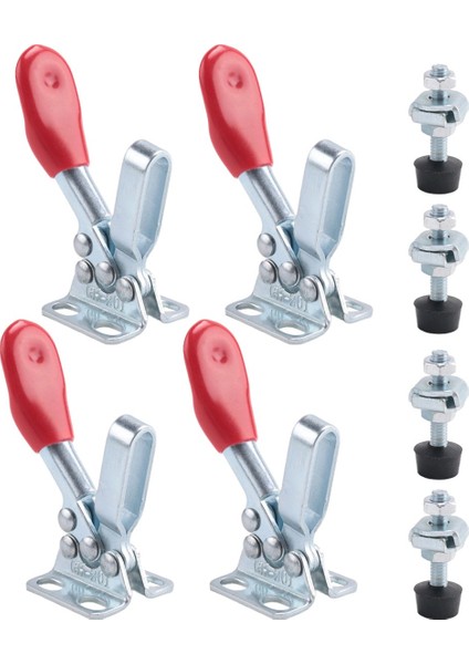 4pcs Hızlı Serbest Bırakma Kelepçesi GH-201 Antislip Yatay 59LBS Makine Çalışma, Ahşap Işleme Için Kapasite Tutma Kapasitesi (Yurt Dışından)