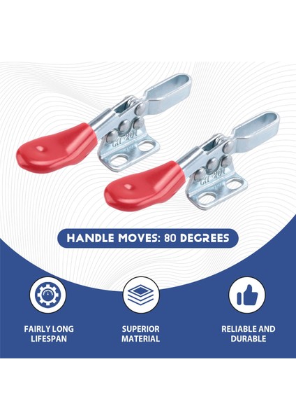 4pcs Hızlı Serbest Bırakma Kelepçesi GH-201 Antislip Yatay 59LBS Makine Çalışma, Ahşap Işleme Için Kapasite Tutma Kapasitesi (Yurt Dışından) indirimleri