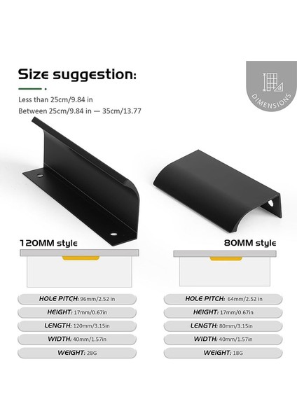 10 Adet Modern Parmak Kenarı Çeker, 80MM/2.7 Inç Alüminyum Gizli Sekme Çekme Kolları Gümüş Gizli Parmak Çekmecesi Tutamakları (Yurt Dışından) fiyatları