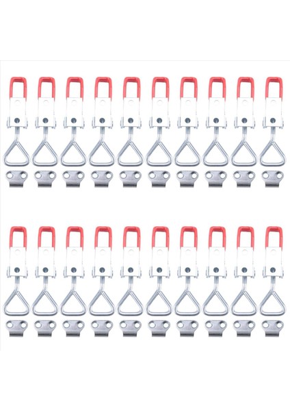 20 Paket Ayarlanabilir Geçiş Mandalı Kelepçesi 4001, 330 Lbs Tutma Kapasitesi, Ağır Hizmet Tipi Hızlı Serbest Bırakma Mandalı Geçiş Geçişi Kelepçe (Yurt Dışından)