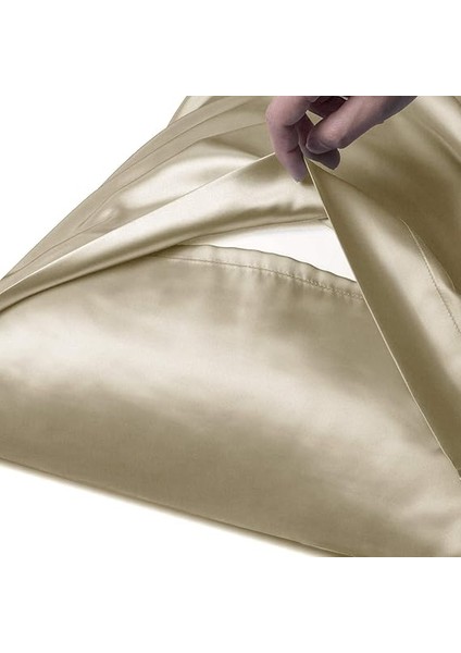 Yastık Kılıfı, Queen Size, Kıvırcık Saçlar, Ipeksi Yapı (Queen (50X75), Bej) modelleri