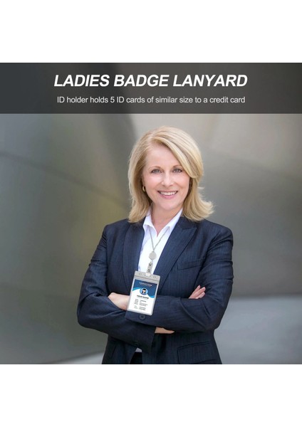 Kimlik Kartı Tutucu ile Geri Çekilebilir Rozet Kaydırma Kordon, 3 Adet Boncuklu Rozet Kordon Kolyesi 6 Kartvizit Tutucu (Yurt Dışından) indirimleri