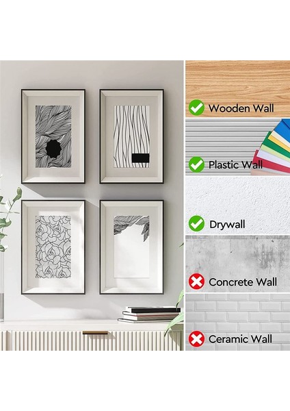 130 Pcs Resim Askıları Kiti - 30LB Çok Amaçlı Resim Asılı Kancalar Kiti Alçıpan Ahşap Duvar Resim Asılı Tırnaklar (Yurt Dışından) indirimleri