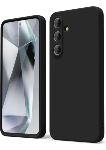 Samsung A34 Uyumlu – Siyah Lansman Seri Liquid Silikon Kılıf, Darbe Emici Yumuşak Koruyucu Kapak