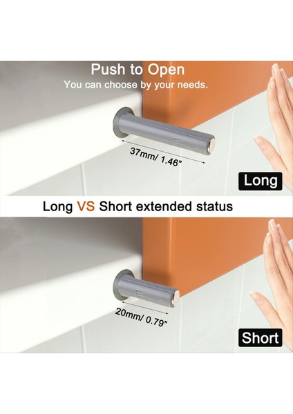 Dolap Donanımını Açmaya Itin 10 Paket Gizli Kapı Dokunmatik Mandallar Için Mandal ve Kilitle Lock ve Push Sürüm Çekmecesini Kısa Süreli Yakala (Yurt Dışından) modelleri