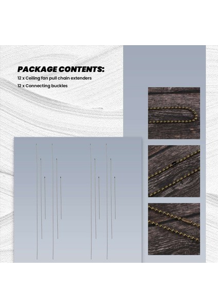 12 Adet Tavan Fanı Çekme Zinciri Uzatıcı Bronz Fan Zinciri Uzantısı 12/23/ 36 Inç Ekstra Uzun Tavan Fanı Çekme Zinciri (Yurt Dışından) indirimleri