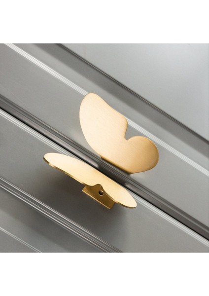 Pirinç Nordic Kelebek Kulpları, Dolap ve Ayakkabı Dolabı Çekmece Kollarının Yumruksuz Montajı (Yurt Dışından)