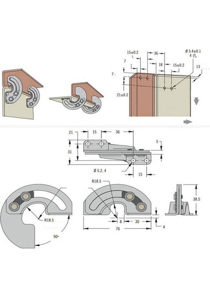 Gizli 90 Derece Menteşe Endüstriyel Ekipman Dolabı Kapısı Karbon Çelik Sürgülü Sınır Menteşe Sabit Mobilya Donanım Menteşe (Yurt Dışından) indirimleri