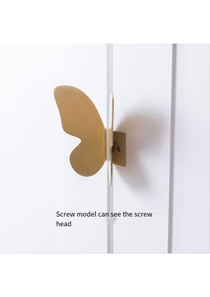 Pirinç Nordic Kelebek Kulpları, Dolap ve Ayakkabı Dolabı Çekmece Kollarının Yumruksuz Montajı (Yurt Dışından) modelleri