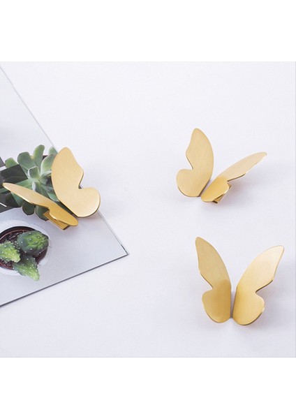 Pirinç Nordic Kelebek Kulpları, Dolap ve Ayakkabı Dolabı Çekmece Kollarının Yumruksuz Montajı (Yurt Dışından) indirimleri