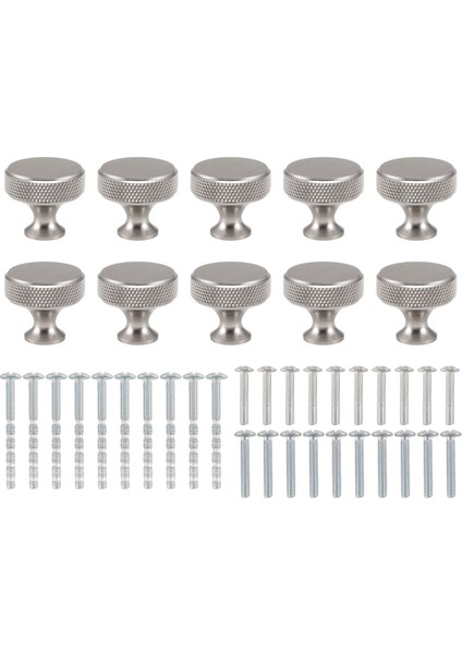 10 Paket Mutfak Dolabı Topuzlar Tramvay Etli Dişliler Kabine Donanım Dresser Çekmeceleri Için Alüminyum Düğmeler Gümüş (Yurt Dışından)