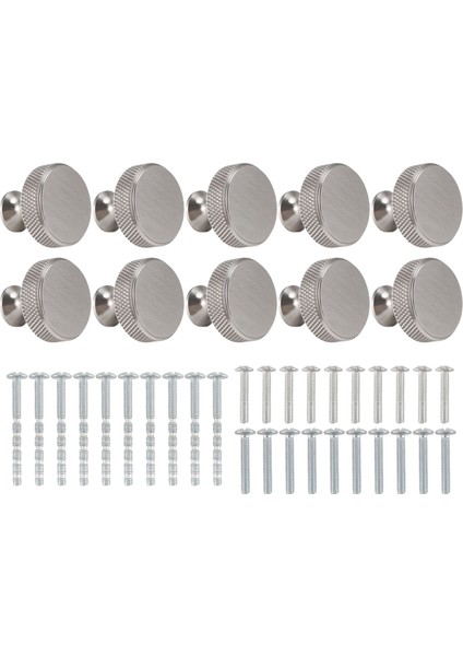 10 Paket Mutfak Dolabı Topuzlar Tramvay Etli Dişliler Kabine Donanım Dresser Çekmeceleri Için Alüminyum Düğmeler Gümüş (Yurt Dışından) modelleri