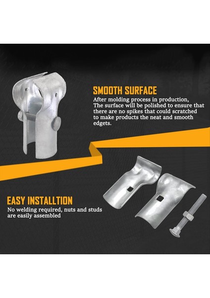 1-3/8in x 1-3/8in Uç Ray T Kelepçesi, Galvanizli Çelik Zincir Bağlantı Çit T Kelepçesi, 1-3/8in Od Boru 4 Paketi Için Uç Ray Kelepçesi (Yurt Dışından) fiyatları
