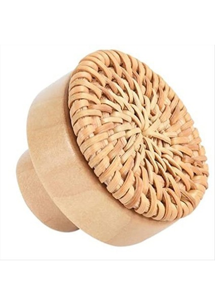 8pcs Rattan Rattan Dokuma Yuvarlak Ahşap Saplı Sap Dolap Kapısı Rattan Dokuma Ahşap Sap Tek Delikli Renk Kolu (Yurt Dışından) fiyatları