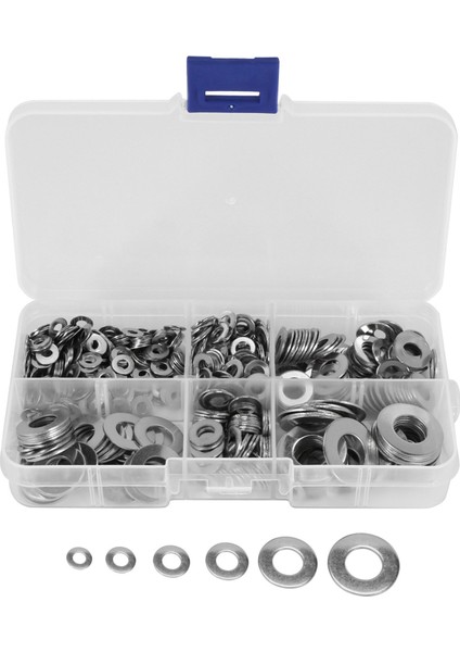 660 Pcs/set M3 M4 M5 M6 M8 M10 Yıkama Aralıkları Pasanın Çelik Dava Yıkama Düz Contası Aracıları Kit Vidalı Cıvata Düzelten (Yurt Dışından)