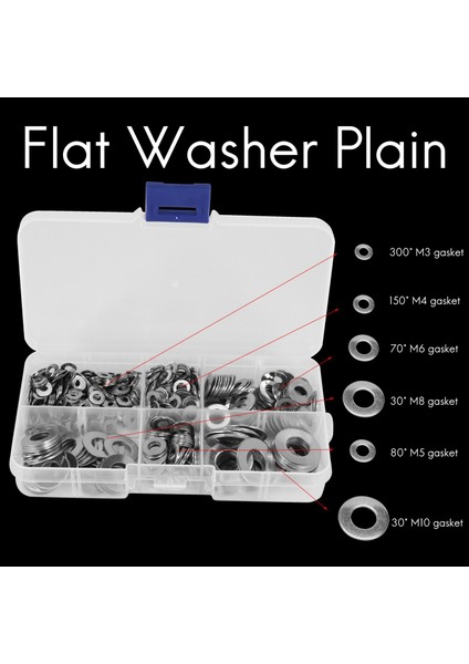 660 Pcs/set M3 M4 M5 M6 M8 M10 Yıkama Aralıkları Pasanın Çelik Dava Yıkama Düz Contası Aracıları Kit Vidalı Cıvata Düzelten (Yurt Dışından) modelleri