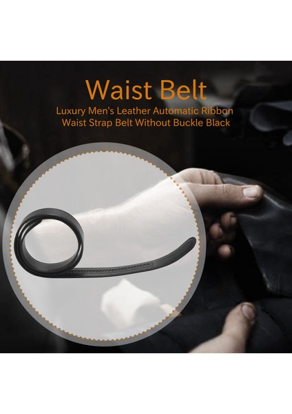 Lüks Erkekler Otomatik Şerit Bel Kayış Kemeri Tokalaşmadan Siyah (Yurt Dışından) indirimleri