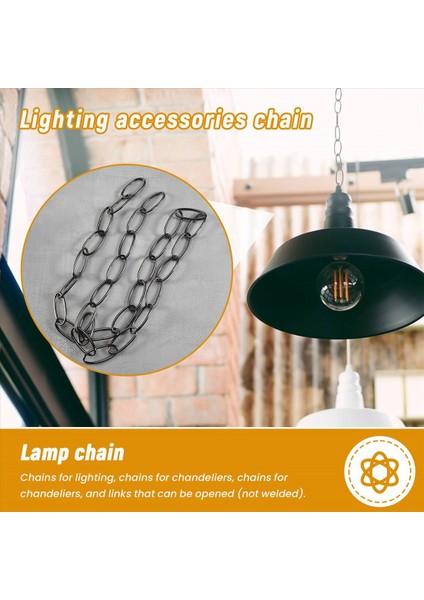 Vintage Avize Asılı Lamba Için 1m Ağır Hizmet Tipi Zincir, Inci Siyah (Yurt Dışından) indirimleri