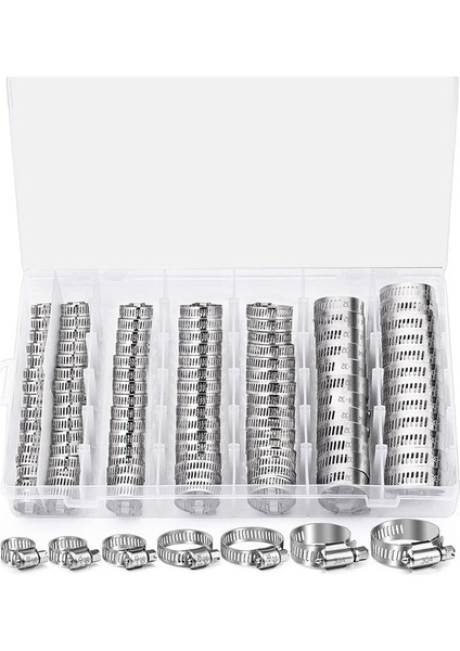 Hortum Kelepçesi- 120PCS 304 Paslanmaz Çelik Hortum Kelepçe Çiftlik Kiti 1/4inch-1-1/2inch Yakıt Hattı, Sıhhi Tesisat, Tüp Için Kelepçe (Yurt Dışından)