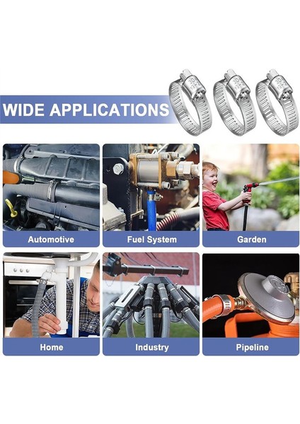 Hortum Kelepçesi- 120PCS 304 Paslanmaz Çelik Hortum Kelepçe Çiftlik Kiti 1/4inch-1-1/2inch Yakıt Hattı, Sıhhi Tesisat, Tüp Için Kelepçe (Yurt Dışından) modelleri