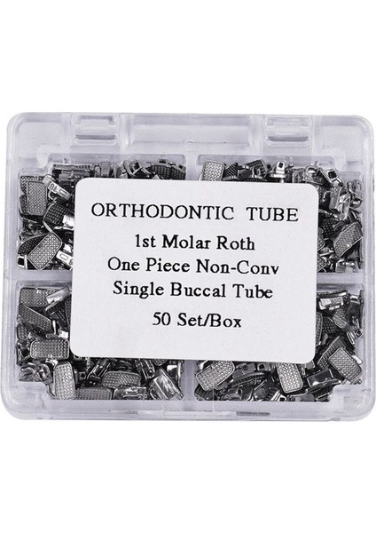50SETS Dental Ortodontik Bağlanabilir Bukkal Tüp .022 Bölünmüş Örgü Tabanı Convertible Donvertible Tek Tüp 1. Molar .022 (Yurt Dışından)