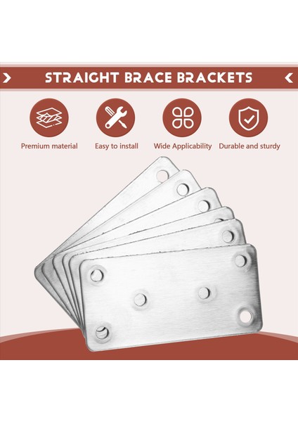 6 Pcs Onarma Plakaları Düz ​​brace Braketler Ağır Düzey Braket Paslanmaz Çelik Onarım Plakaları Mobilya Ahşap (Yurt Dışından) fırsatları