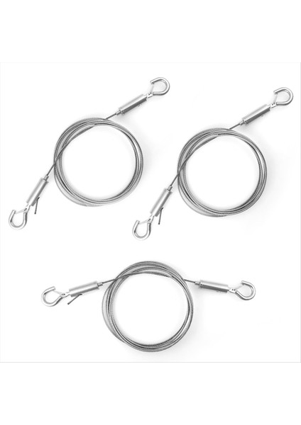 3pcs Kancalı Ayarlanabilir Tel Halatlar, Paslanmaz Çelik Resim Asılı Tel Ağır Hizmet Tipi Resim Tel Ayna Asılı (Yurt Dışından)