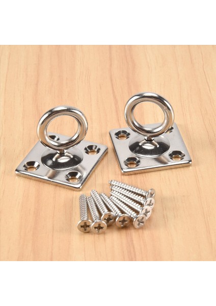 2pcs Kare Döner Ped Göz Döndürülebilir Tavan Kanca Duvarı Monte Kanca Paslanmaz Çelik Göz Plakası Yoga Salınımları Için Hamak (Vidalı) (Yurt Dışından) fırsatları