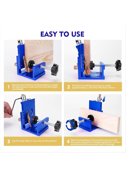 Dıy Ahşap Için Cep Deliği Jig Kiti, 15 ° Açılı Cep Deliği Delme Kılavuzu Kelepçe Seti Için Ayarlanabilir Ahşap Işleme Aracı (Yurt Dışından) modelleri