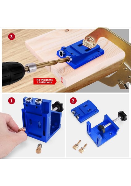 Dıy Ahşap Için Cep Deliği Jig Kiti, 15 ° Açılı Cep Deliği Delme Kılavuzu Kelepçe Seti Için Ayarlanabilir Ahşap Işleme Aracı (Yurt Dışından) indirimleri
