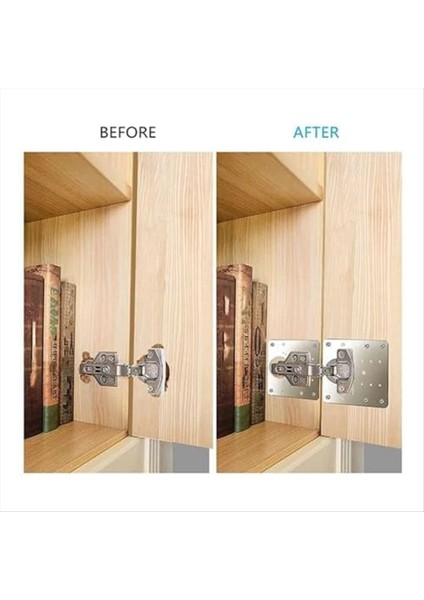 Dolap Menteşe Onarım Plakası Kiti Mutfak Dolap Kapısı Menteşe Montaj Plakası Düzlemeli Düz Sabitleme Brace Braketleri (Yurt Dışından) fırsatları
