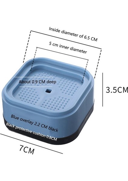 32 Paket Mobilya Yükselticileri Yatak Yükselticileri Masa Bacak Yükselticileri, 1.38 Inç Istiflenebilir Ayarlanabilir Ağır Hizmet Tipi Yatak Asansörleri (Yurt Dışından)
