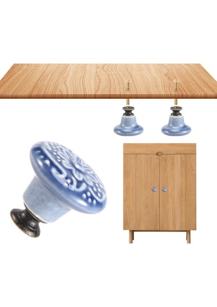 10PCS Seramik Dolap Knobs Vintage Çekmeceler Mutfak Dolabı Çekmecesi Kitaplık Mobilya Kapısı (Vidalarla) (Yurt Dışından) fırsatları