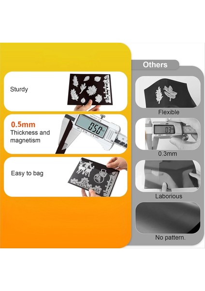 60PCS Ler Için Manyetik Tabakalar, Kauçuk Mıknatıs Tabakası, Kalıp Kesim Depolama Temel Seti Kalıp Kesme Için Temel Set (Yurt Dışından) fiyatları