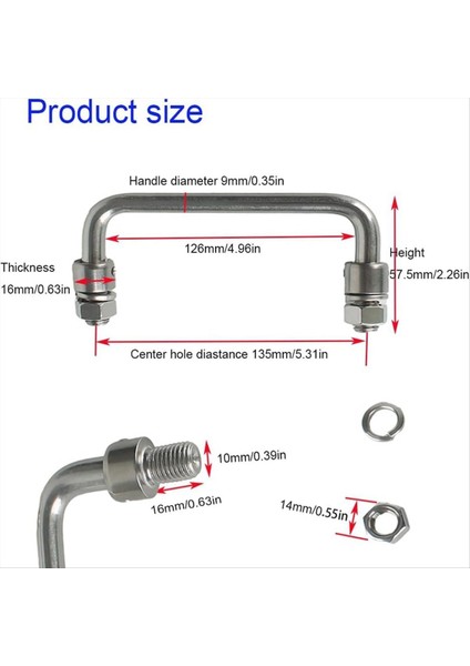 304 Paslanmaz Çelik Katlama Tutucu 90 Derece Katlanır Çekme Sığınağı, Kabin Saplama Araç Kutusu Tutucu, 2 Paket Deliği Merkezi 5.31IN (Yurt Dışından) fiyatları